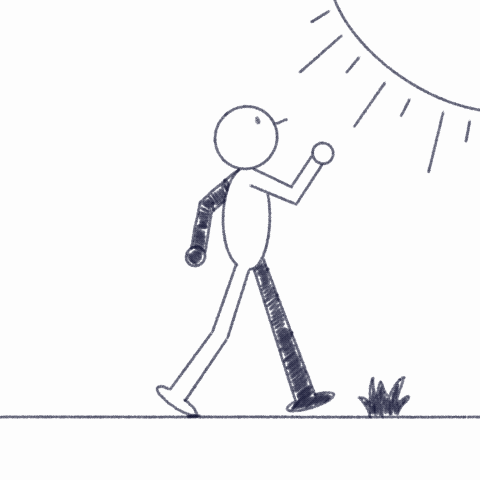 Walking figure animation