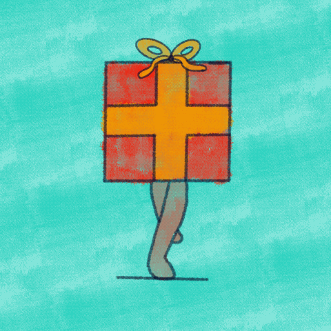 Walking gift animation